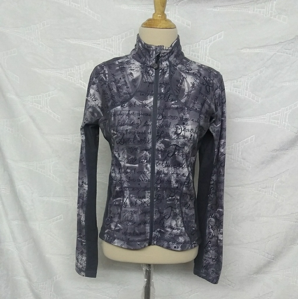 Lululemon Athletica Gray Black Printed Jacket.